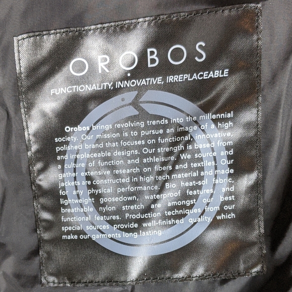 NWT Orobos Mens Down Bomber Jacket Coat Medium GRAY CHARCOAL MSRP $316 - Picture 10 of 13